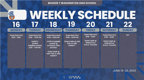 Week 3 schedule